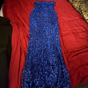 Stunning Blue Sequin Gown